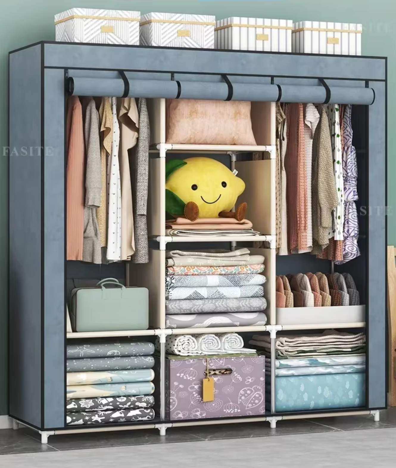 Ropero Armable con tubos de metal